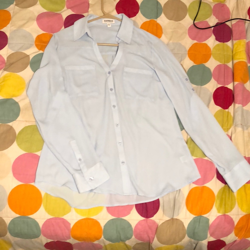 Light blue Express Portofino Button up shirt